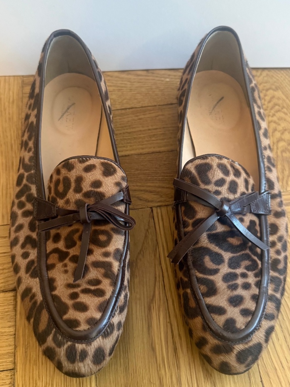 J.Crew Collection Leopard Calf Hair Loafers | Size 9 | Italian Made Luxury Flat